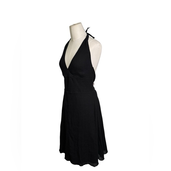 MAEVE | Halter V Neck Black midi Dress in Size 2 - Picture 4 of 5